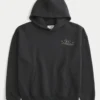 Boxy University of Pittsburgh Panthers grafisk hoodie