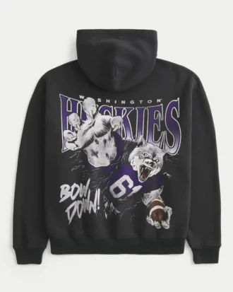 Boxy University of Washington Huskies grafisk hoodie