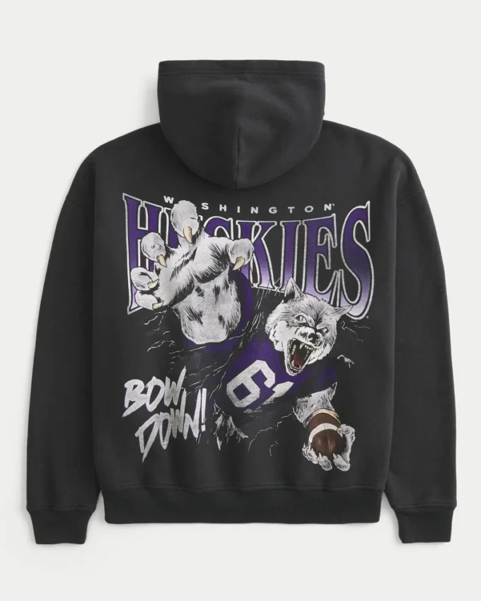 Boxy University of Washington Huskies grafisk hoodie