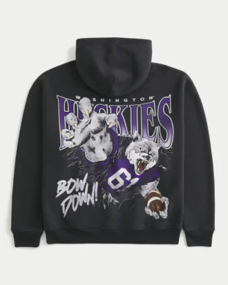 Boxy University of Washington Huskies grafisk hoodie