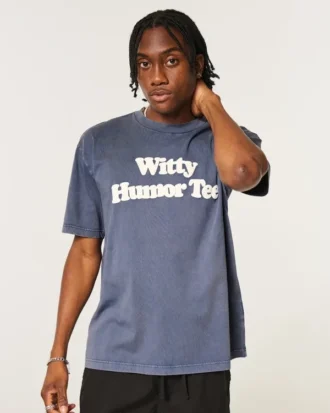 Boxy Witty Humor Tee Grafisk T-shirt