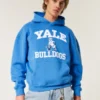 Boxy Yale Bulldogs grafisk hoodie Boxy Yale Bulldogs grafisk hoodie