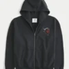 Boxy Zip-Up Rutgers University Graphic Hoodie Boxy Zip-Up Rutgers University Graphic Hoodie