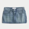 Broderad stjärnficka Denim minikjol Broderad stjärnficka Denim minikjol