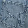 Broderad stjärnficka Denim minikjol Broderad stjärnficka Denim minikjol