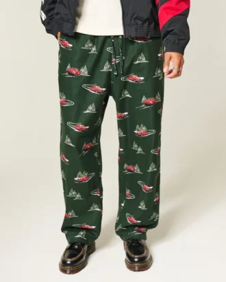 Car Graphic Flannel Pyjamasbyxor