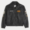 Casino Graphic Vegan Leather Jacket Casino Graphic Vegan Leather Jacket
