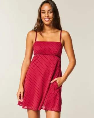 Chiffong Babydoll Miniklänning