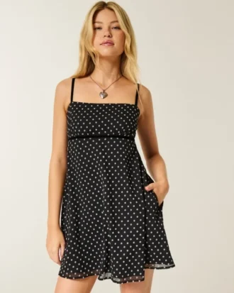 Chiffong Babydoll Miniklänning