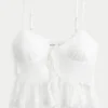 Chiffong-camisole med volanger Chiffong-camisole med volanger