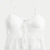 Chiffong-camisole med volanger Chiffong-camisole med volanger