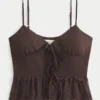 Chiffong-camisole med volanger Chiffong-camisole med volanger
