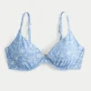 Curvy bikini-top med bygel och djup urringning
