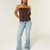 Curvy hög midja medium tvättade flare jeans Curvy hög midja medium tvättade flare jeans