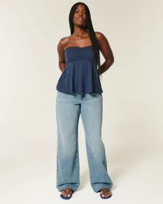 Curvy högmidjade baggy jeans Curvy högmidjade baggy jeans