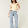 Curvy högmidjade baggy jeans i medium tvätt Curvy högmidjade baggy jeans i medium tvätt