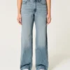 Curvy högmidjade baggy jeans i medium tvätt Curvy högmidjade baggy jeans i medium tvätt