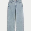 Curvy högmidjade baggy jeans i medium tvätt Curvy högmidjade baggy jeans i medium tvätt
