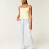 Curvy högmidjade ljusa raka jeans Curvy högmidjade ljusa raka jeans