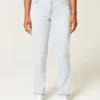 Curvy högmidjade ljusa raka jeans Curvy högmidjade ljusa raka jeans