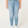 Curvy högmidjade super skinny jeans i medium tvätt Curvy högmidjade super skinny jeans i medium tvätt