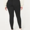 Curvy högmidjade svarta jeansleggings Curvy högmidjade svarta jeansleggings