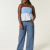 Curvy låg midja medium tvätt baggy jeans Curvy låg midja medium tvätt baggy jeans