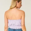 Easy Crop Strapless Lace Inset Tube Top