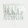 Easy Crop Strapless Lace Inset Tube Top
