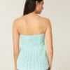 Enkel, axelbandslös babydoll-top i virkad stil Enkel, axelbandslös babydoll-top i virkad stil
