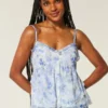 Enkel babydoll-top i chiffong