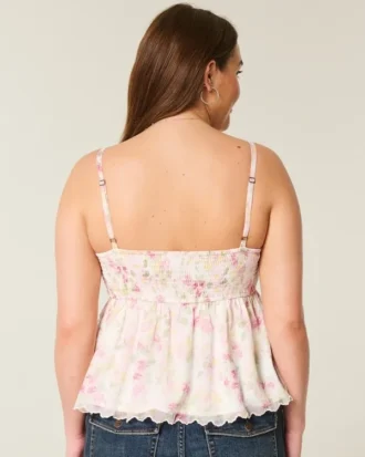 Enkel babydoll-top i chiffong
