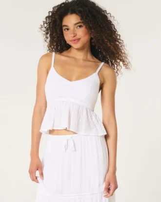 Enkel babydoll-top i virkad stil