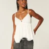 Enkel babydoll-top med nitar Enkel babydoll-top med nitar