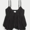Enkel babydoll-top med nitar