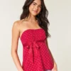 Enkel babydoll-top utan axelband Enkel babydoll-top utan axelband