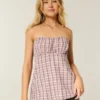Enkel babydoll-top utan axelband Enkel babydoll-top utan axelband