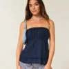 Enkel babydoll-top utan axelband Enkel babydoll-top utan axelband
