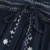Enkel, broderad babydoll-top utan axelband Enkel, broderad babydoll-top utan axelband
