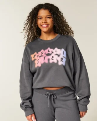 Enkel sweatshirt med logotyp
