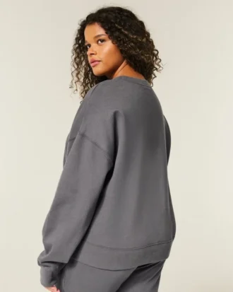 Enkel sweatshirt med logotyp