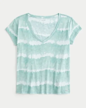 Enkel T-shirt med V-ringning