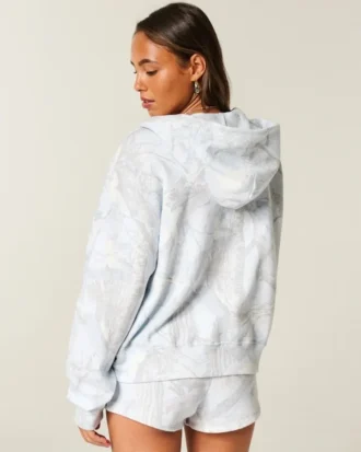 Enklaste camouflagehoodie med dragkedja