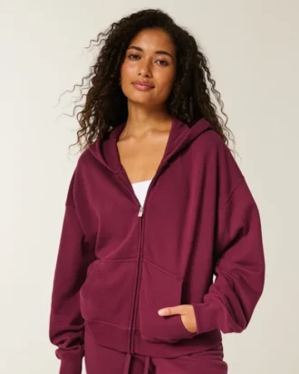 Enklaste hoodie med dragkedja