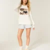 Flanellshorts med volanger Flanellshorts med volanger
