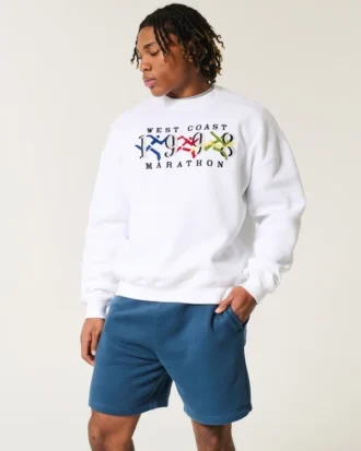 Fleece-shorts med ikon ovanför knäet