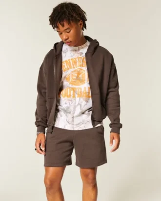 Fleece-shorts som slutar ovanför knäna