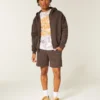 Fleece-shorts som slutar ovanför knäna