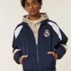 Fleecefodrad Real Madrid CF-träningsjacka med tryck Fleecefodrad Real Madrid CF-träningsjacka med tryck