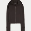 Gilly Hicks Active Recharge Hooded Crop Zip-Up Top Gilly Hicks Active Recharge Hooded Crop Zip-Up Top